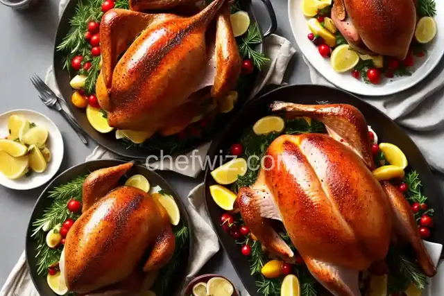 Brined Roast Turkey Breast with Confit Legs
