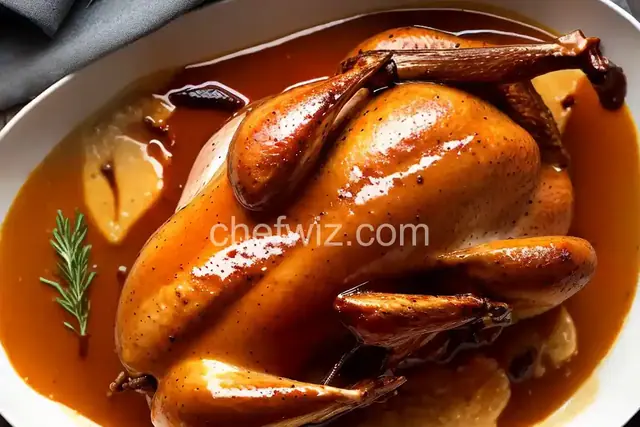 Brined Roast Turkey with Pan Gravy