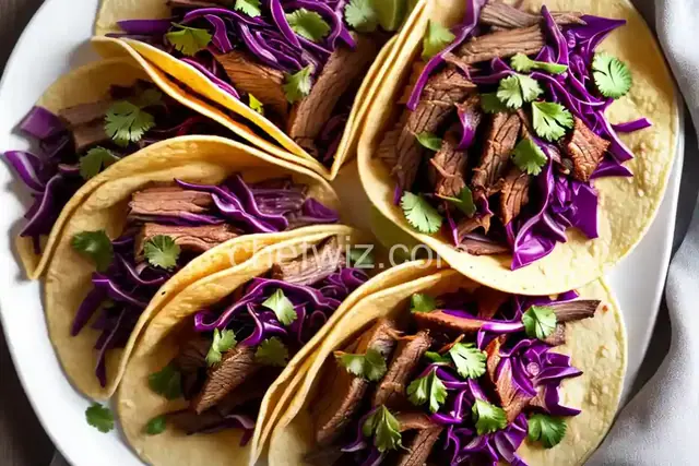 Brisket Tacos With Red Cabbage