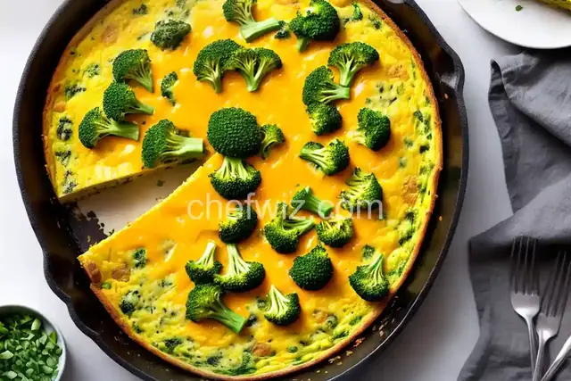 Broccoli, Cheddar & Spinach Frittata