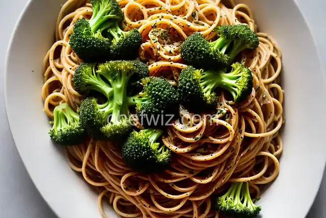 Broccoli Garlic Angel Hair Pasta