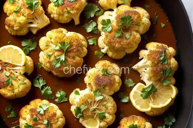 Broiled Cauliflower Steaks with Parsley and Lemon