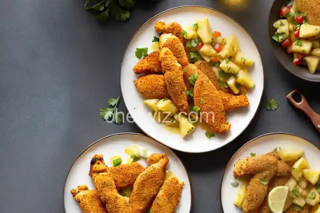 Broiled Chicken Tenders with Pineapple Relish