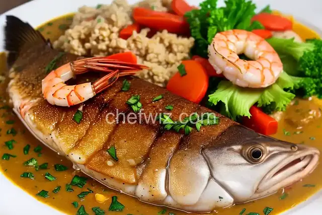 Broiled Grouper with Creamy Crab and Shrimp Sauce