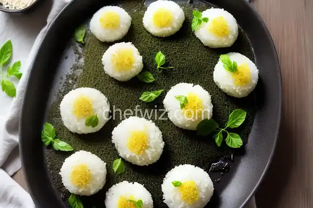 Broiled Mochi with Nori Seaweed