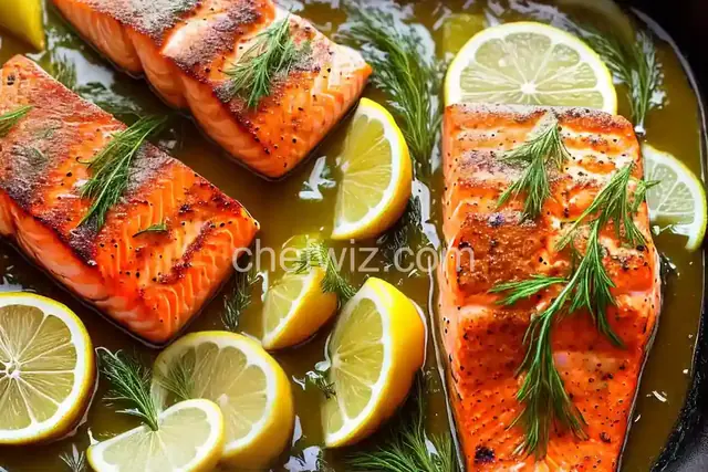 Broiled Salmon with Lemon-Dill Sauce