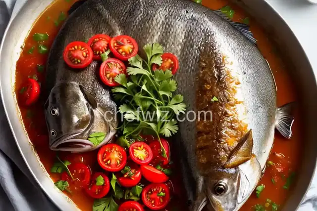 Broiled Whole Porgy With Blistered Shishito and Tomato Recipe