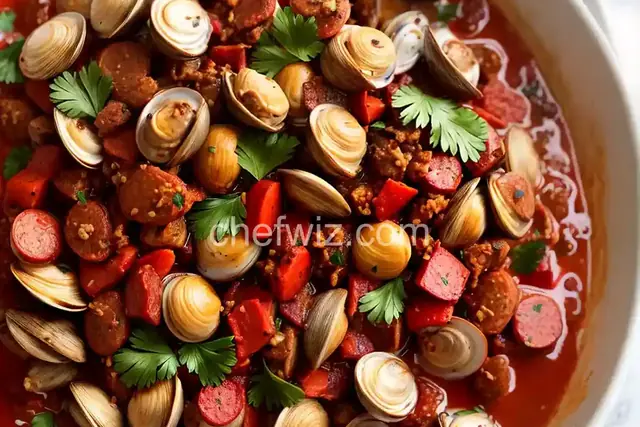 Brothy Clams and Chorizo