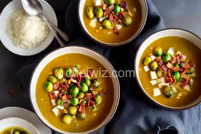 Brown Butter-Sunchoke Soup With Brussels Sprouts and Bacon Recipe