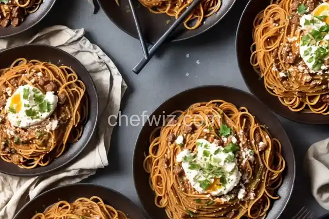 Brown spaghetti