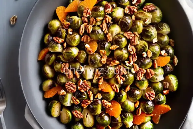 Browned Brussels Sprouts with Orange and Walnuts