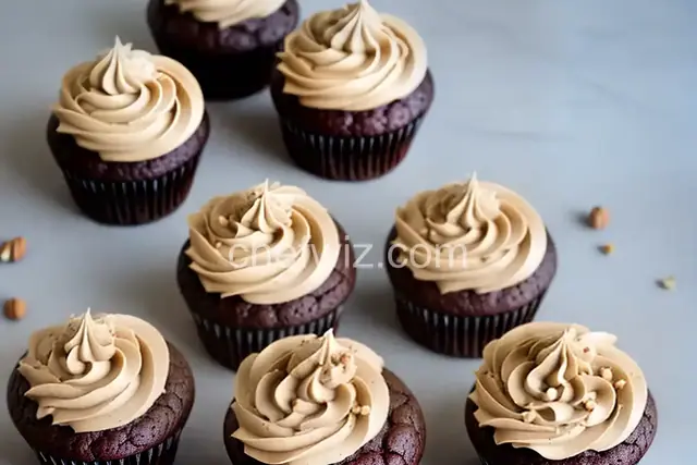 Brownie Cupcakes with Hazelnut Buttercream