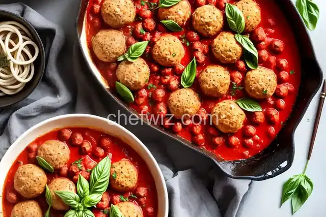 Bucatini All'Amatriciana with Spicy Smoked Mozzarella Meatballs