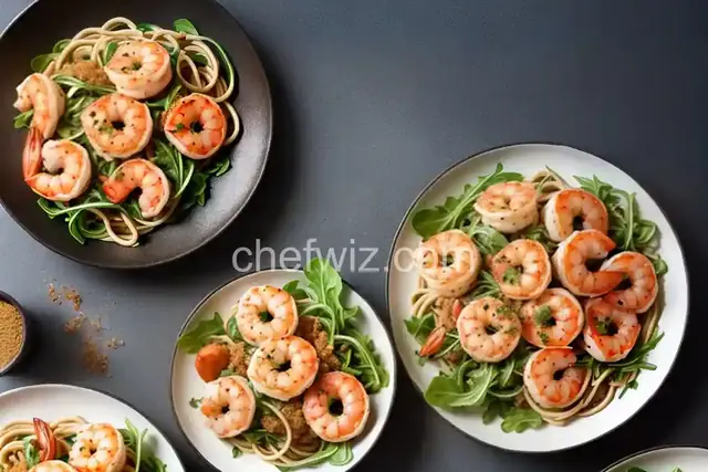 Bucatini with Spicy Shrimp, Arugula, and Breadcrumbs Recipe