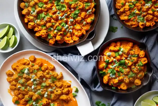 Buffalo Cauliflower with Blue Cheese Sauce