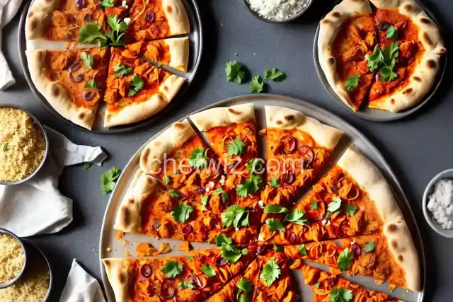 Buffalo Chicken Naan Pizza