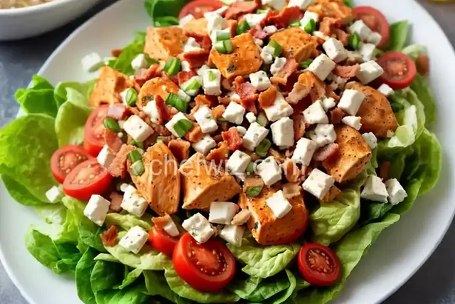 Buffalo Chicken Salad with Bacon and Blue Cheese