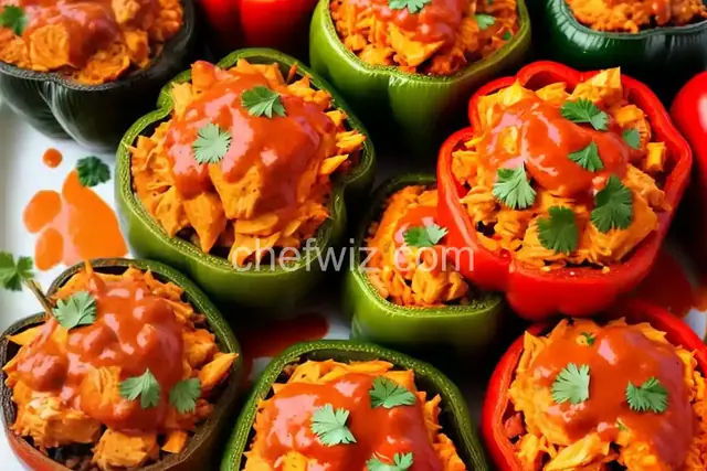 Buffalo Chicken-Stuffed Peppers