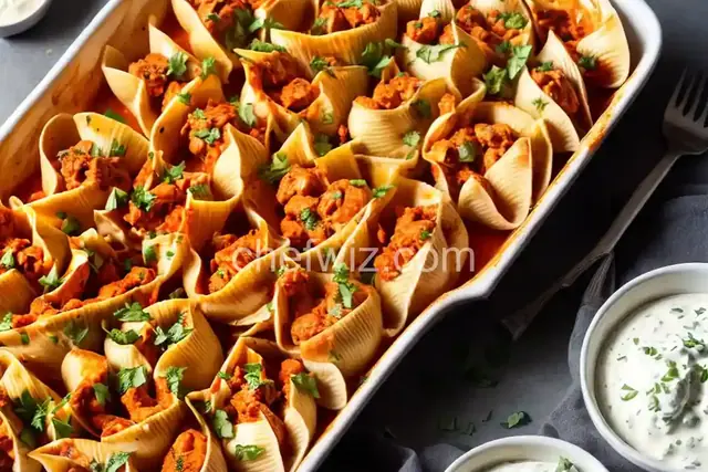 Buffalo Chicken Stuffed Shells
