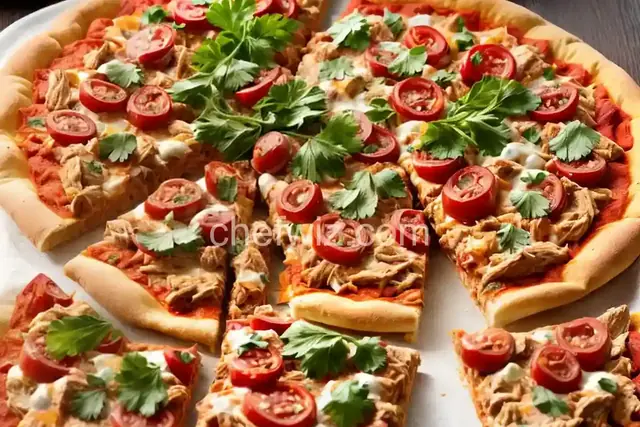 Buffalo Rotisserie Chicken Dip Pizzas