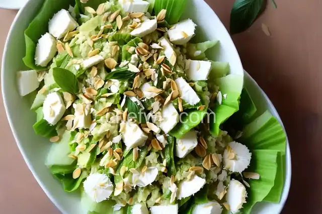 Buko Pandan (Filipino Dessert Salad With Coconut and Pandan)