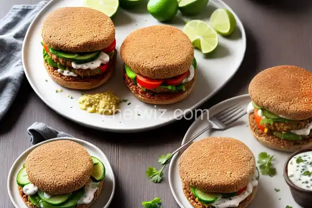 Bulgur Veggie Burgers with Lime Mayonnaise