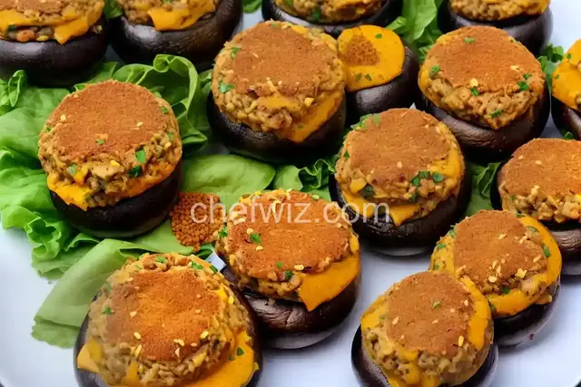 Burger Stuffed Mushrooms