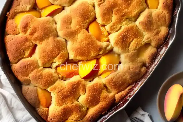 Butter Biscuit Peach Cobbler