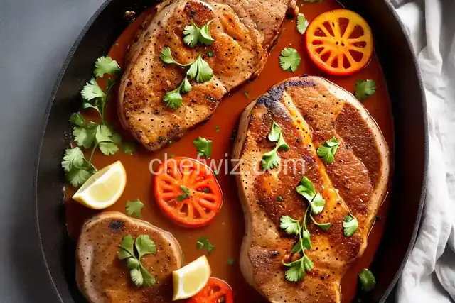 Butterflied Cuban Style Pork Chops