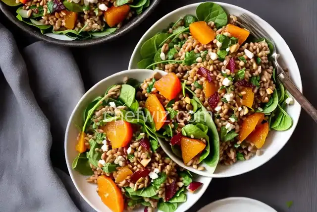Butternut Farro Salad with Blood Orange Vinaigrette