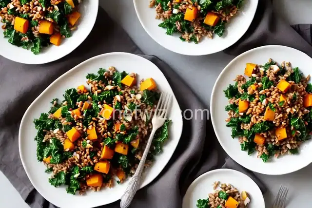 Butternut Squash, Kale and Farro Salad
