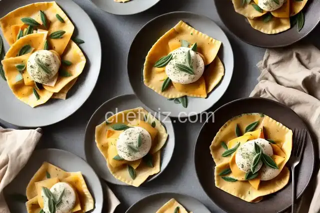 Butternut Squash Ravioli with Sage-Brown Butter Sauce