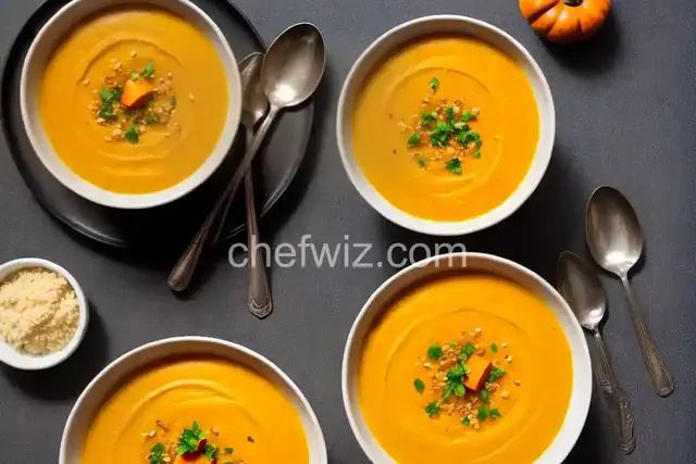 Butternut Squash Soup with Persimmon