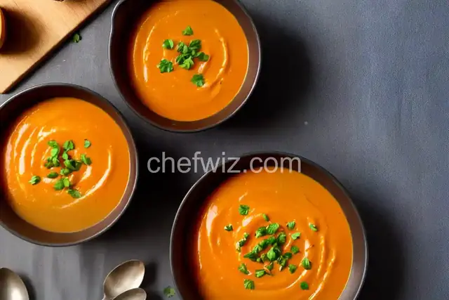 Butternut Squash-Sweet Potato Ginger Bisque