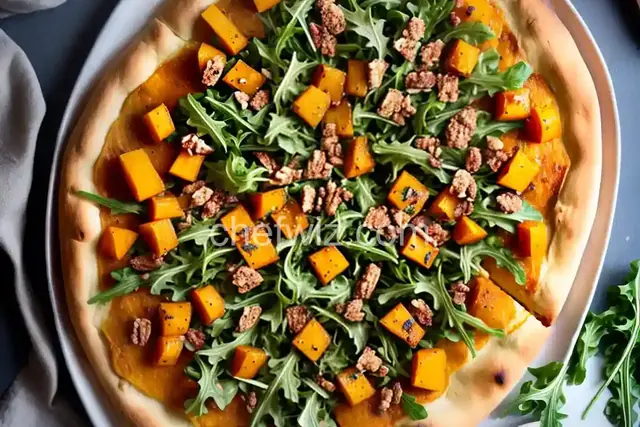 Butternut Squash and Arugula Pizza