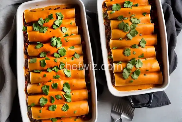 Butternut Squash and Black Bean Enchiladas