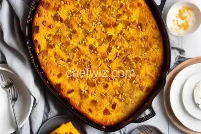 Butternut Squash and Cheddar Bread Pudding