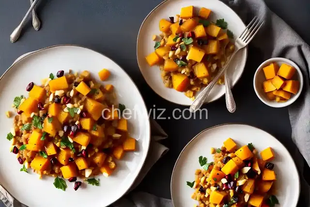 Butternut Squash with Apple and Cranberries