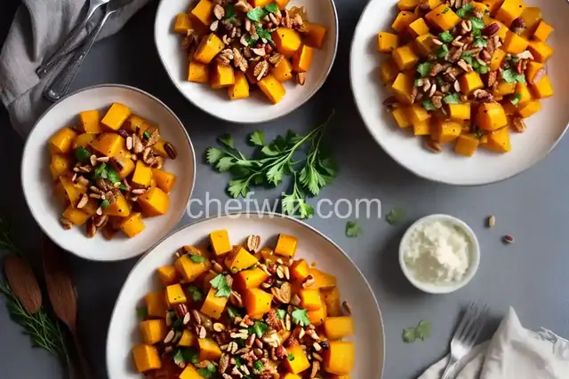 Butternut Squash with Onions and Pecans