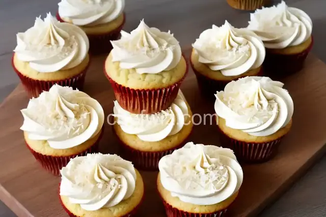 Buttery Cupcakes with Coconut Topping