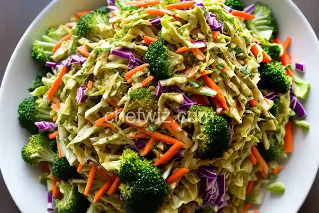 Cabbage and Broccoli Slaw with Vinegar Dressing