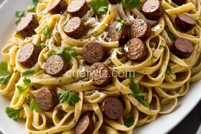 Cabbage and Smoked Sausage Pasta