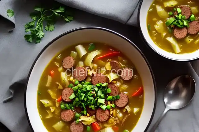 Cabbage and Smoked Sausage Soup