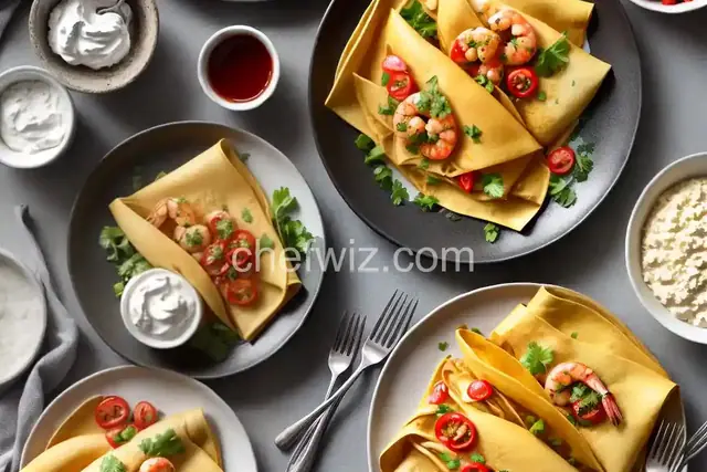 Cajun Shrimp Crepes