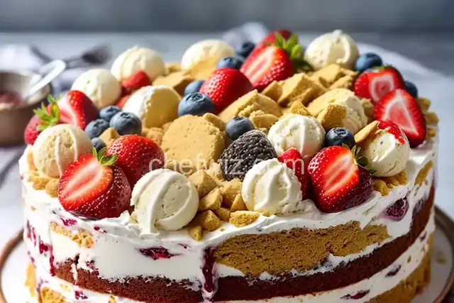 Cake-Mix Ice Cream Sundae Cake