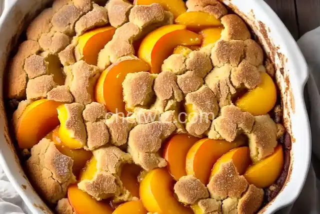Cake Mix Peach Cobbler
