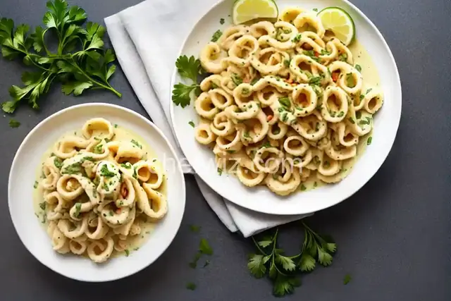 Calamari in a Creamy White Wine Sauce