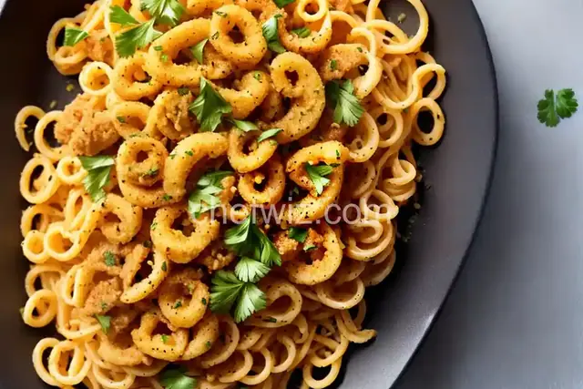 Calamari on Pasta