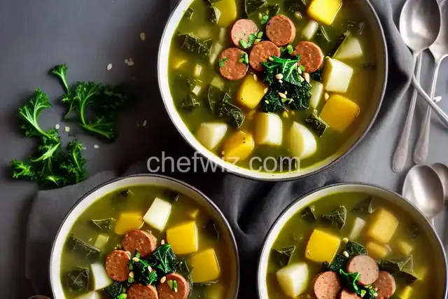 Caldo Verde (Portuguese Potato and Kale Soup With Sausage) Recipe
