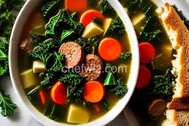Caldo Verde (Portuguese Sausage Kale Soup)